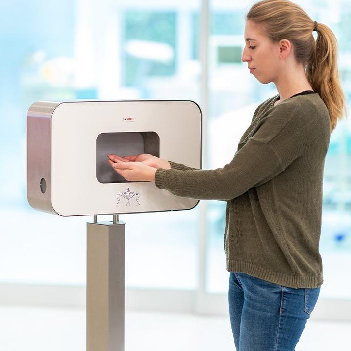 Actual product image Ophardt Disinfection station Praesidio with sensor disinfectant dispenser 1000ml