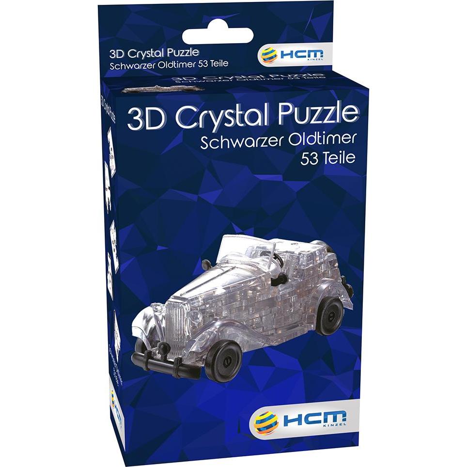 Thumbnail - HCM Kinzel HCM59134 - Crystal Puzzle: 3D Oldtimer - Schwarz, 53 Teile (DE, EN), ab 14 Jahren (53 Teile)