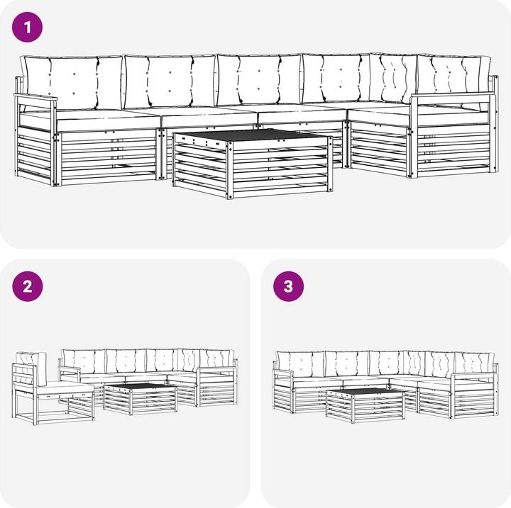 Produktbild vidaXL Outdoor-Sofa