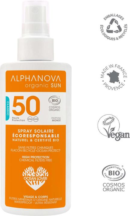 Image du produit Alphanova SUN Spray Bio SPF50 125 g (Spray solaire, SPF 50+, 125 g)