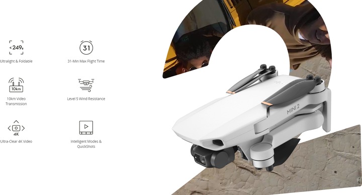 Actual product image DJI Mini 2 (31 min, 249 g, 12 Mpx)