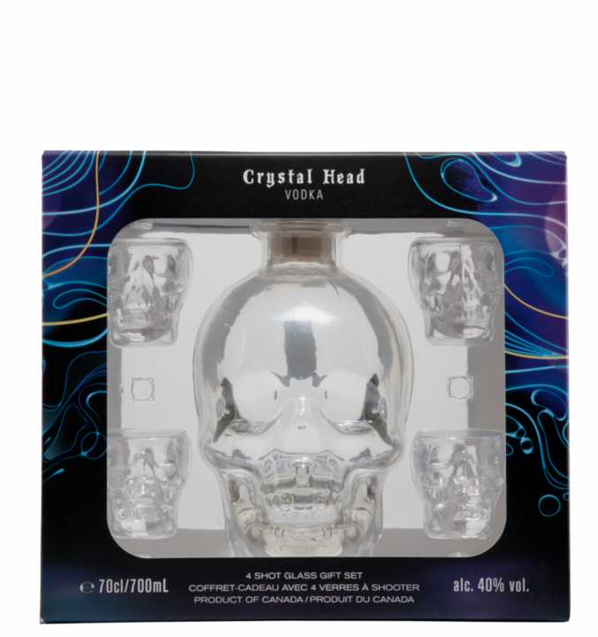 Produktbild Crystal Head Vodka mit Etui und 4 Shotgläsern (1 x 70 cl)