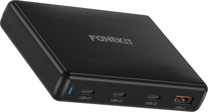 Produktbild FoneKit PD 140W Wall Charger, 3 x USB-C + 1 x USB-A, black (140 W, 4 Ports)