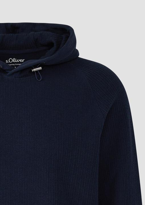 Produktbild s.Oliver Sweatshirt Strukturiertes Kapuzen-Sweatshirt mit Raglanärmeln (S)