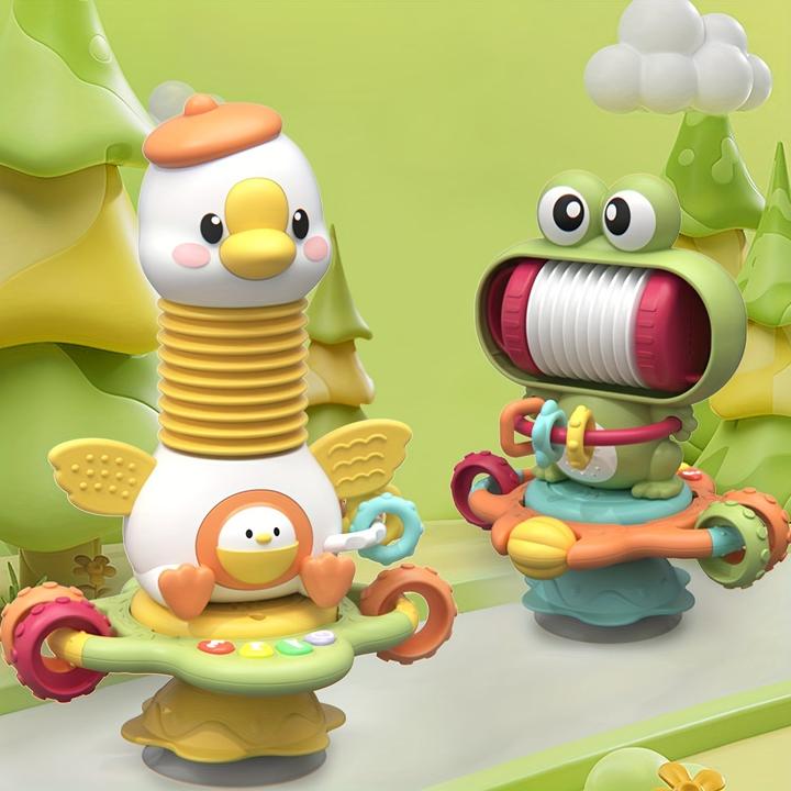 Produktbild Activity Board 2 in 1 Babyspielzeug, Hochstuhl Rassel Spielzeug mit Saugnapf für Babys, Musik Feinmotorik