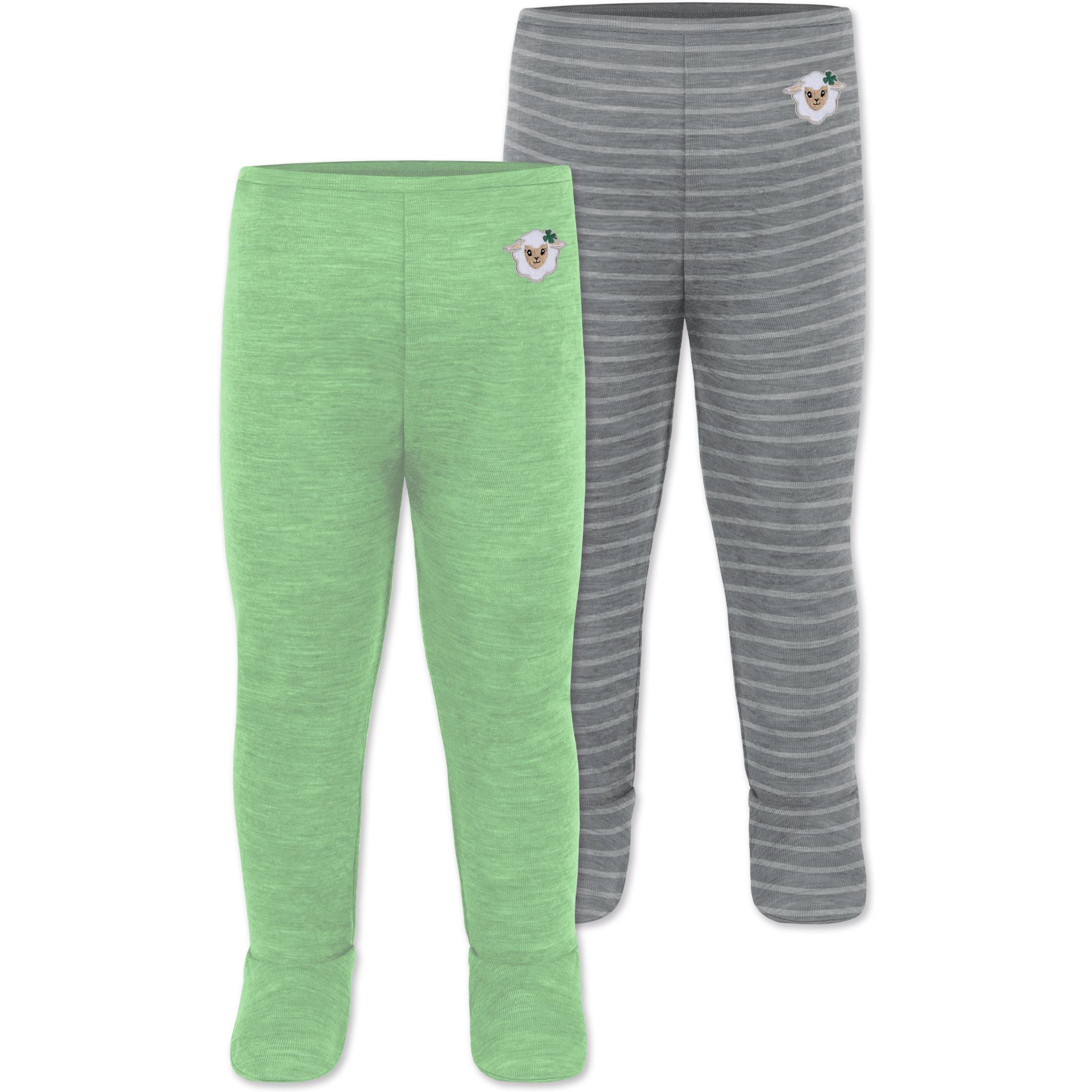 Normani, Herren, Funktionsunterhose, 2er Pack Baby Merino Unterhose mit Füssen - 9539 (62), Grau, 62