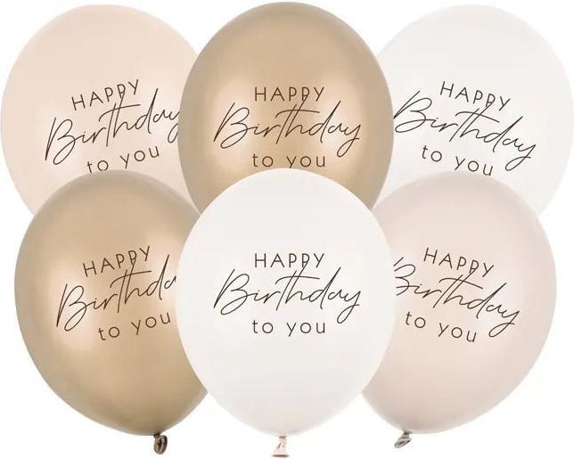Happy Birthday Beige-Mix