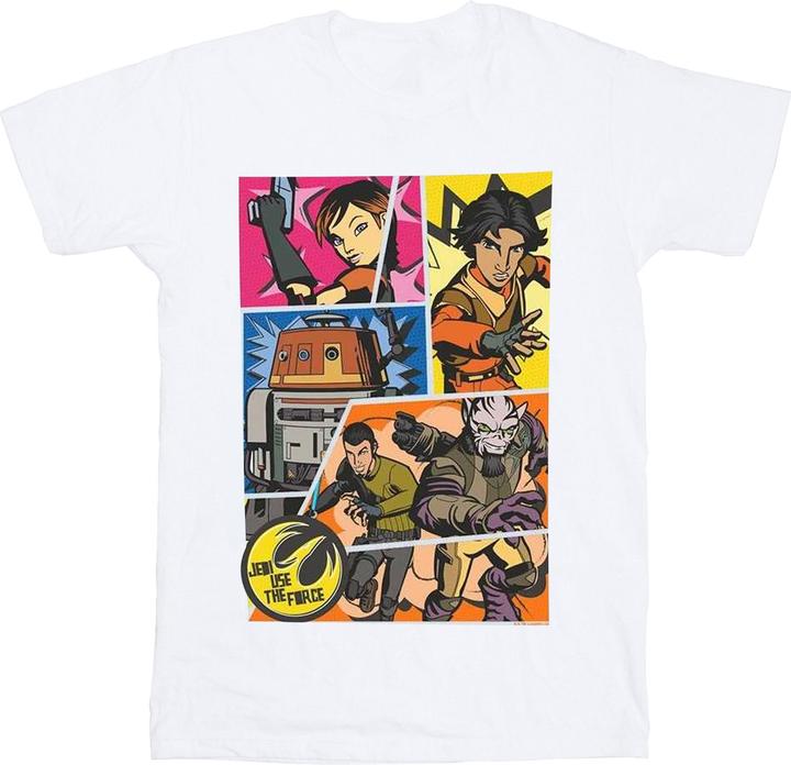 Actual product image Star Wars Boys Rebels Comic Strip T-Shirt (152, 158)
