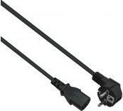 Helos Stromkabel CEE 7/7 (M) gewinkelt bis IEC 60320 C13 gerade (1 m)