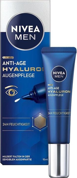 Actual product image NIVEA MEN Men Hyaluron Anti-Age Eye Cream (Eye Care Cream, 15 ml, Day + Night)