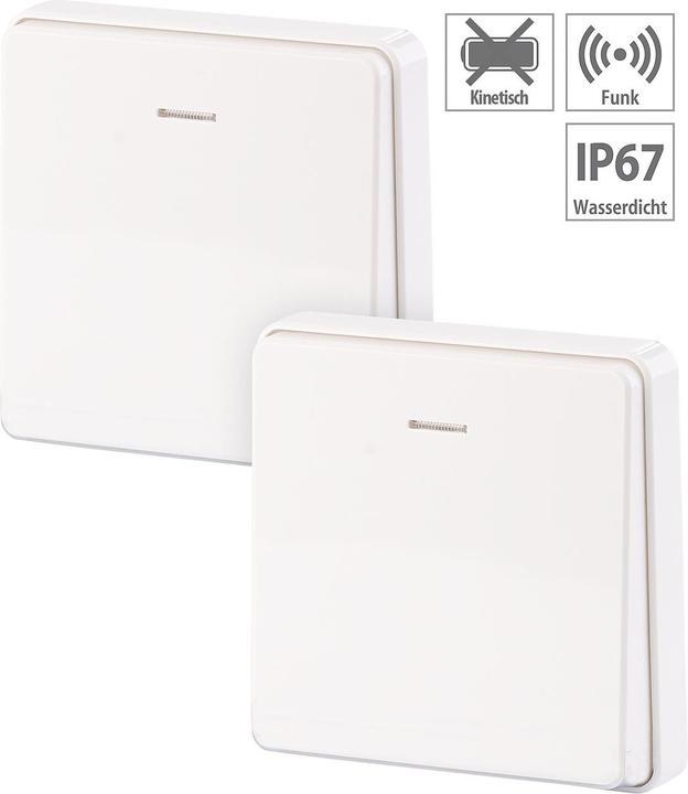 Produktbild CasaControl 2er-Set kinetische Funk-Schalter für Empfänger-Serie KFS-150, IP67