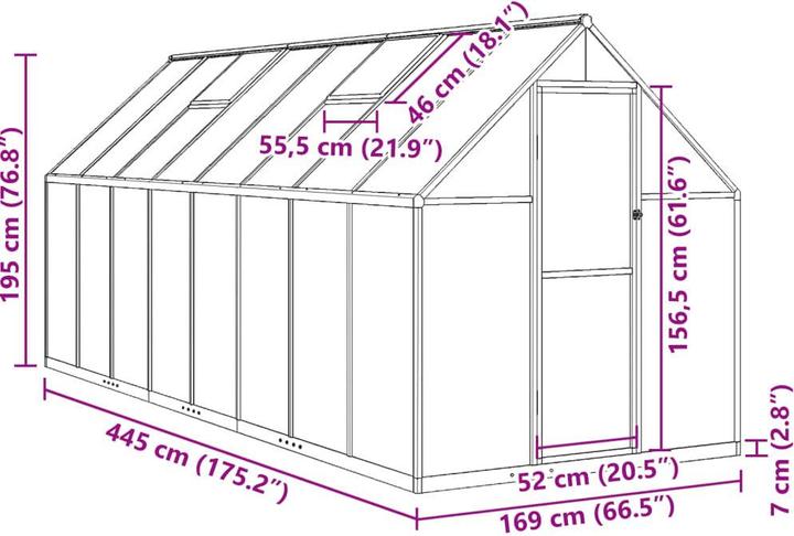 Actual product image vidaXL Gewächshaus