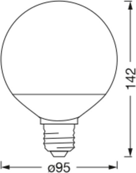 Actual product image Ledvance SMART+ MATTER GLOBE MULTICOLOR 14W 827...865 Multicolour E27 (E27, 14 W, 1521 lm, 1 x, F)