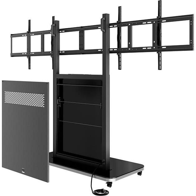 Hagor Carrello HAGROR 600x400mm nero 2x 55kg/2x 55-65" (55 kg, 55" - 65"), Piedistallo TV, Nero