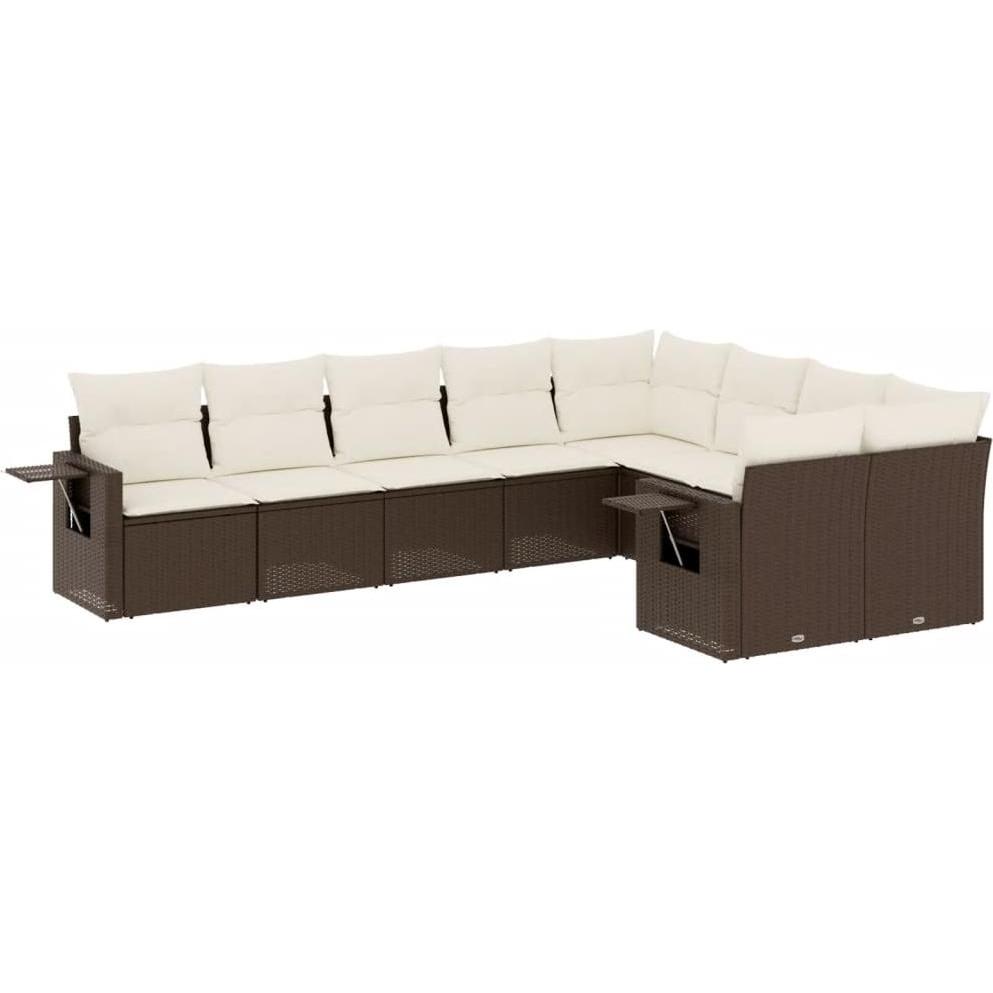 VidaXL, Gartenlounge, 10-tlg. Garten-Lounge-Set mit Kissen