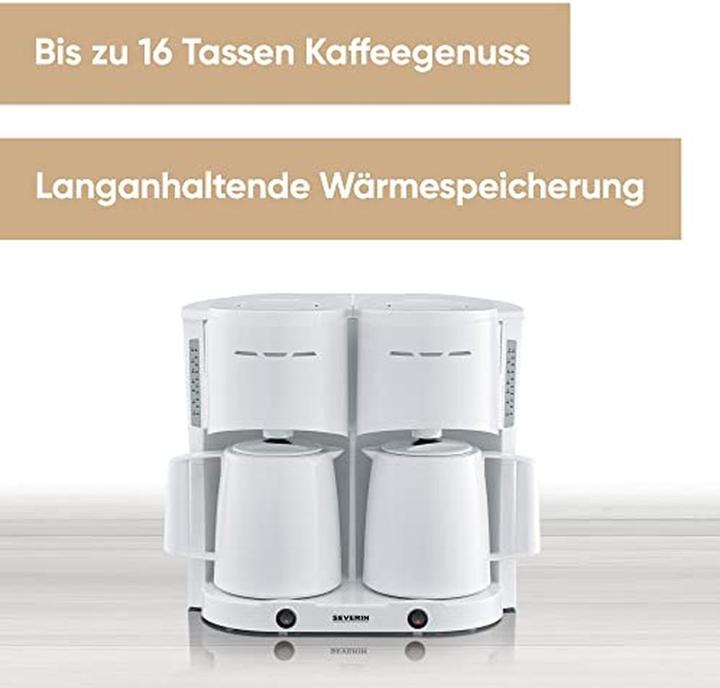 Actual product image Severin KA 9314 Coffee Maker White Capacity Cups=16 Insulated Jug