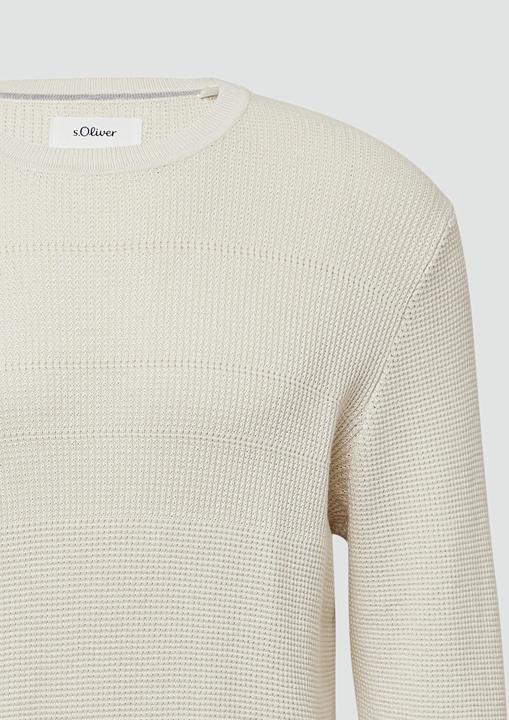 Produktbild s.Oliver Strickpullover Strukturmikx-Pullover aus reiner Baumwolle (M)