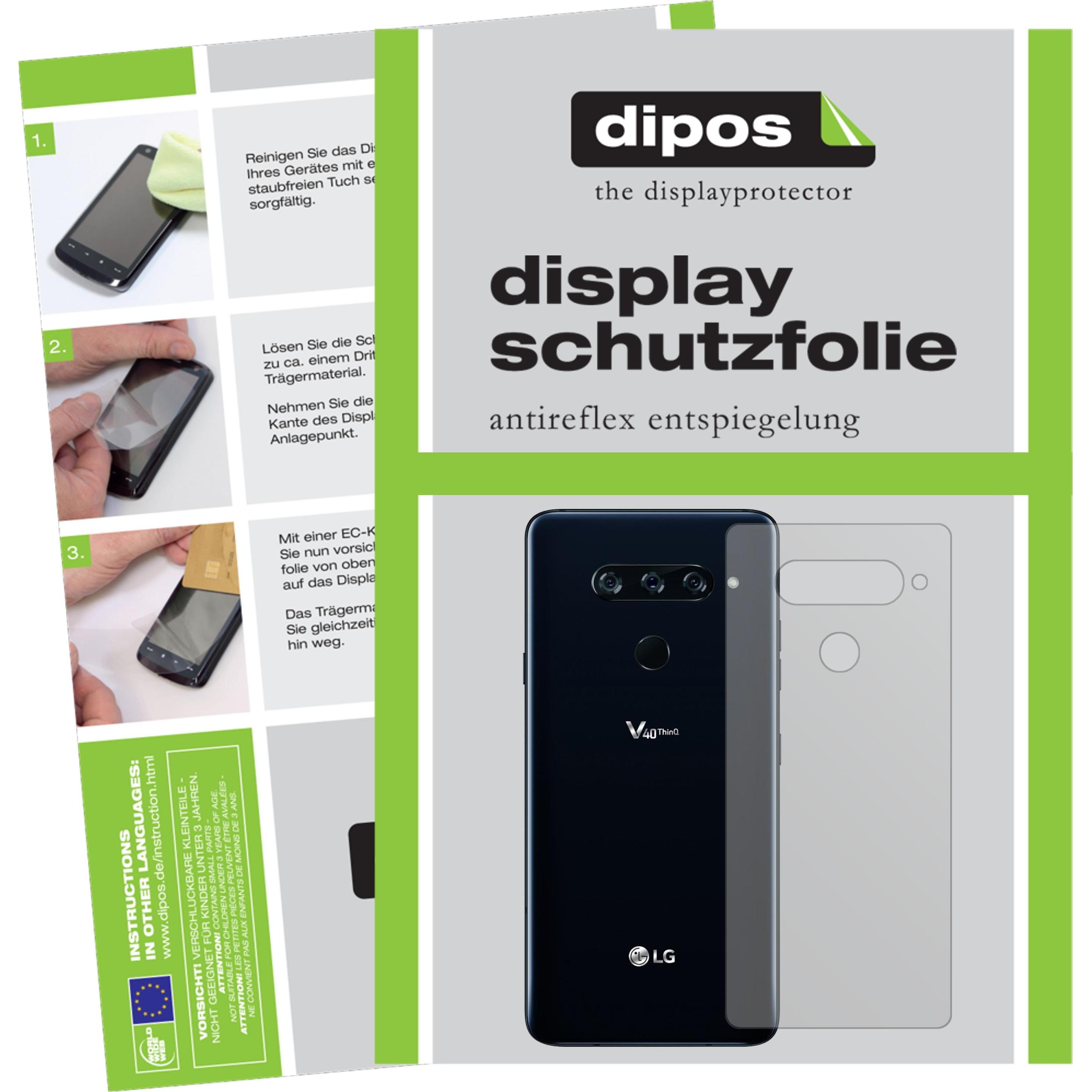 Dipos Displayschutzfolie Antireflex (1 Stück, LG V40 ThinQ), Smartphone Schutzfolie, Transparent