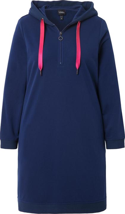 Image du produit Ulla Popken Robe sweat-shirt à capuche et manches longues, texture gaufrée (42, 44)