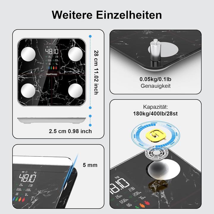 Actual product image Healthkeep Body fat scale (180 kg)