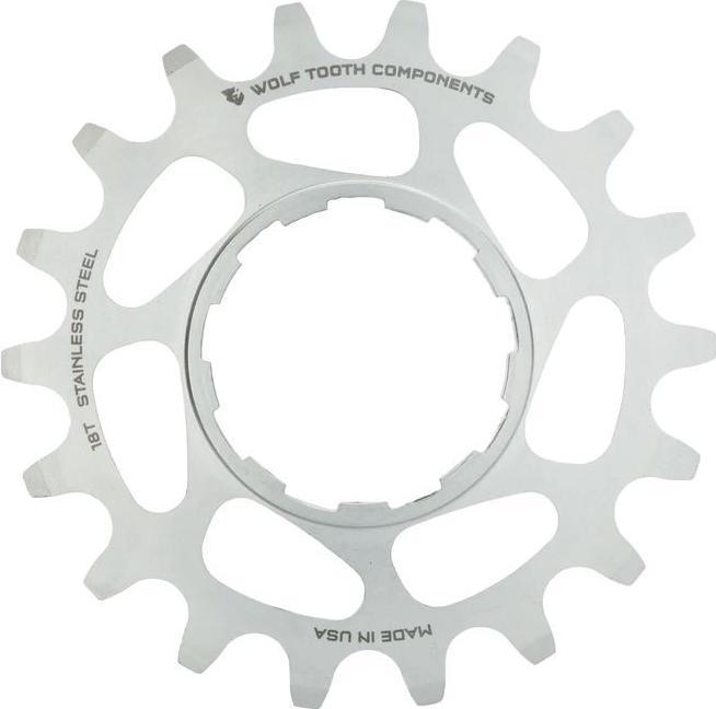 Wolf Tooth Stainless steel single speed sprocket, 20 t, silver (20)