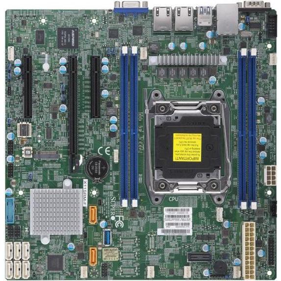 Supermicro X11SRM-F: LGA2066, Xeon W Family (LGA 2066, Intel C422, mATX), Mainboard