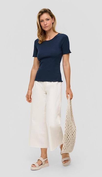 Actual product image S.Oliver T-Shirt Elastisches T-Shirt im Slim Fit mit Rundhalsausschnitt (44)