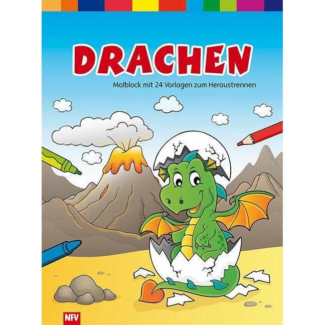 Drachen - Malblock mit 24 Vorlagen zum Heraustrennen, Kinderbücher
