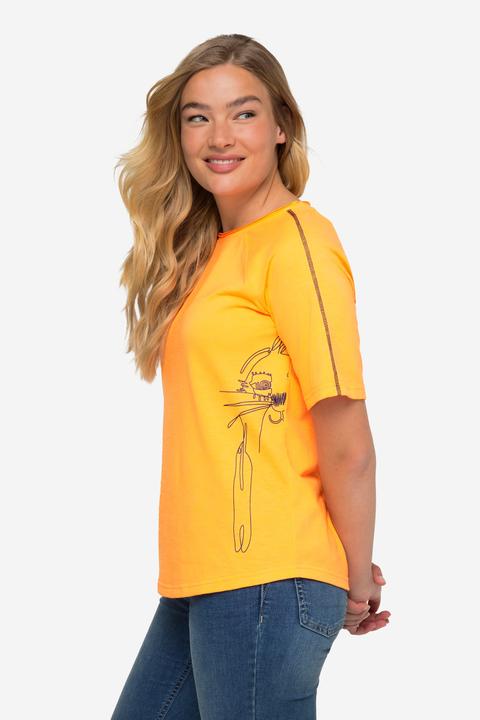 Actual product image Laurasøn Side Seal Print T-Shirt Crew Neck Short Sleeve (S)