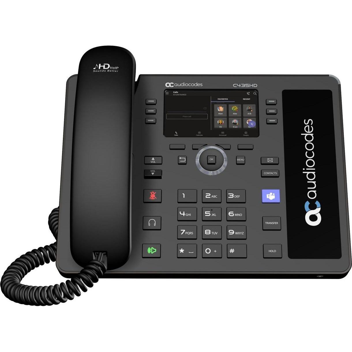 Audiocodes TEAMS-C435HD-R, Telefon, Schwarz