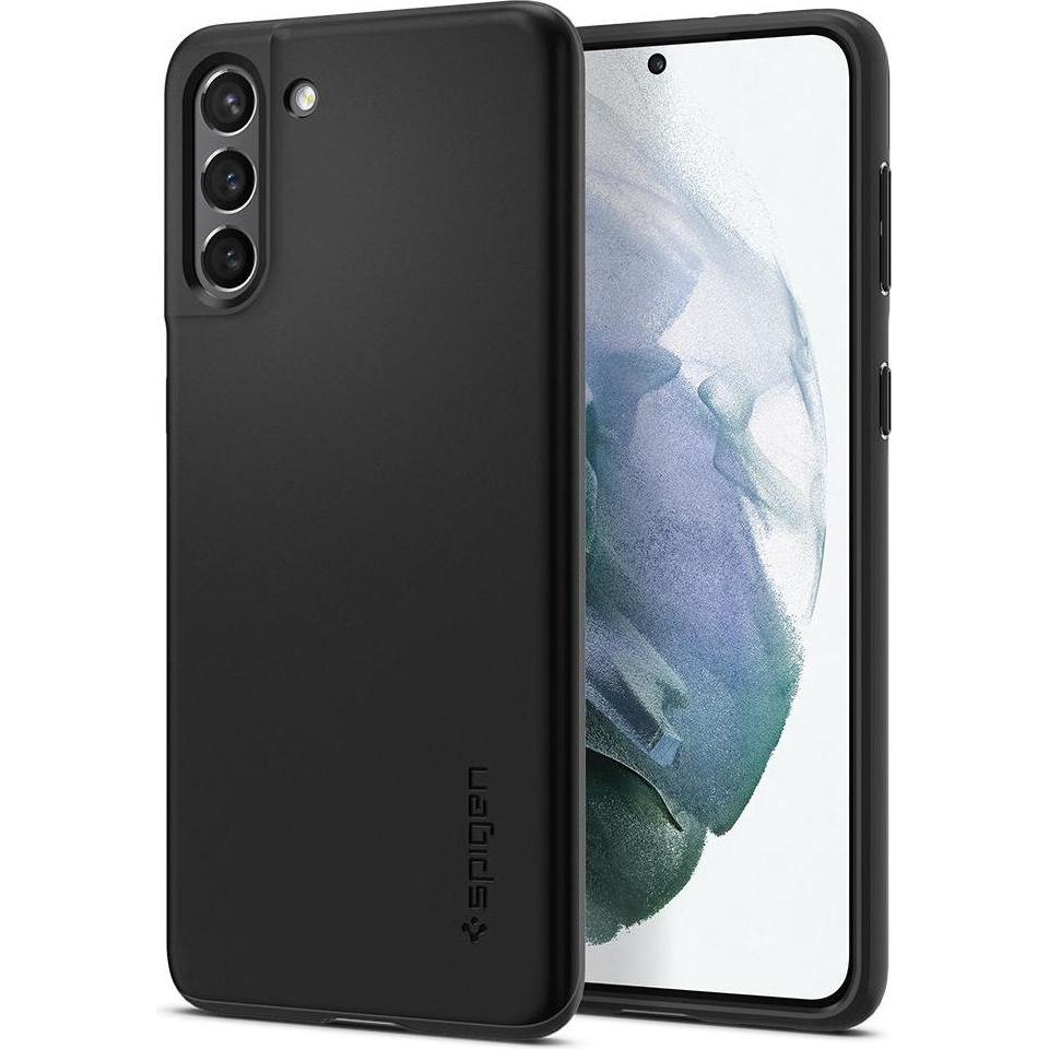 Spigen Thin Fit (Samsung Galaxy S21, Samsung Galaxy S21 5G), Smartphone Hülle, Schwarz