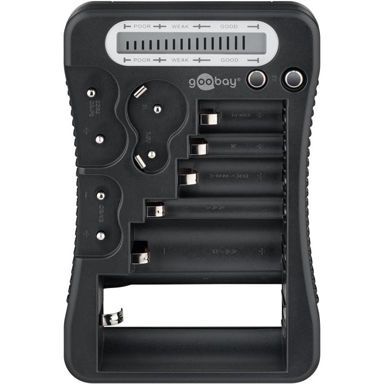 Goobay Tester per batterie LCD, Accessori pile + batterie, Nero