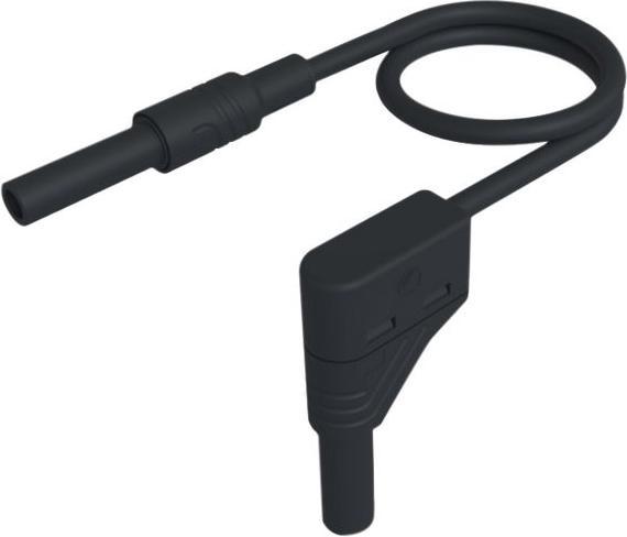 Hirschmann Test & Measurement Cavo di prova, spina, 4 mm - presa, 4 mm, nero, ottone, nichelato, 1m