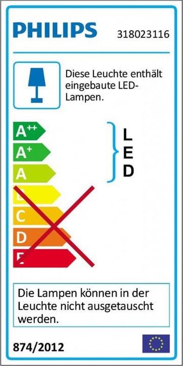 Label énergétique Philips Suede (2350 lm)