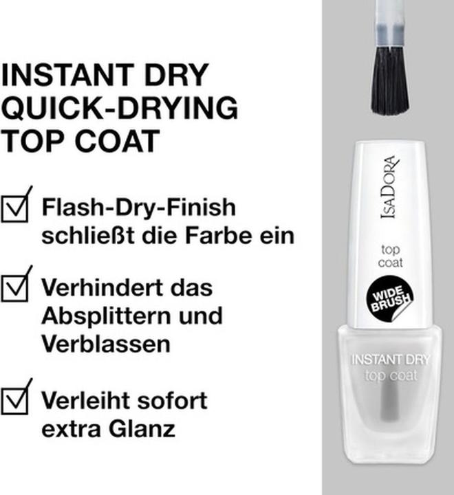 Produktbild Isadora Instant-Dry Top Coat Nagellack Clear Quick Drying Top Coat (Top Coat)