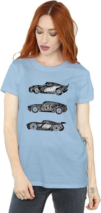Immagine prodotto Disney Cars Text Racers Maglietta Ampia Donna (S)