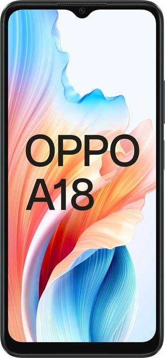 Actual product image OPPO A18 (128 GB, Glowing Black, 6.56", Dual SIM, 4G)