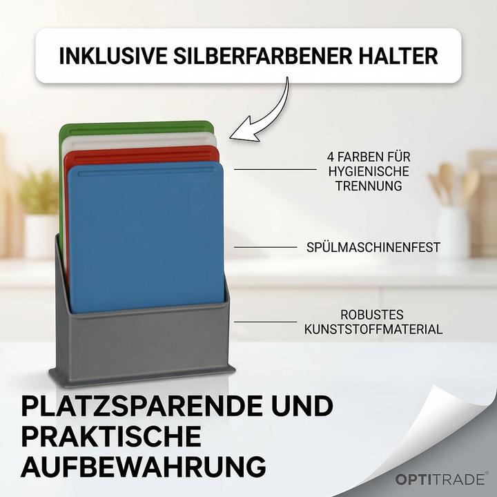 Immagine prodotto Excellent Houseware Set di 4 taglieri con supporto