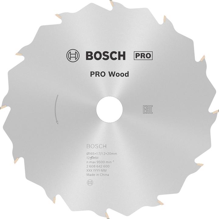 Actual product image Bosch Professional Zubehör PRO Wood circular saw blade, 165 x 1.7 x 20 mm