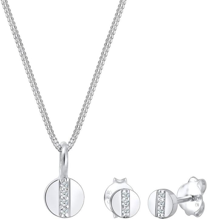 Elli Premium Ladies Jewelry Sets 925Sterling Silver Diamond 091154231745 Sterling Silver Diamond (925 Sterling silver)