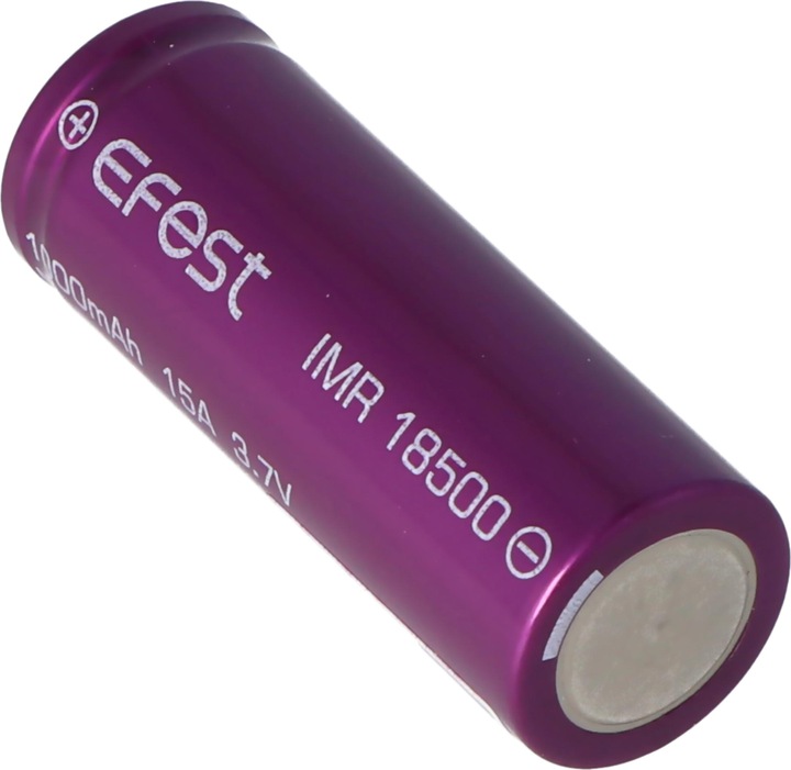 Immagine prodotto Efest Batteria Purple IMR18500 - (Button Top, non protetta) (1 pz., 18500, 1000 mAh)