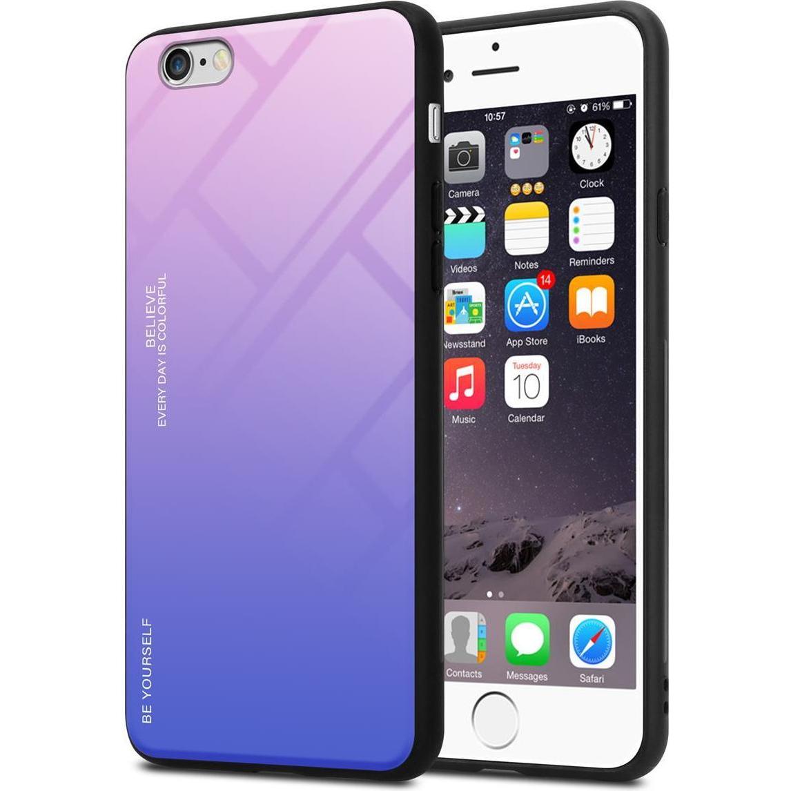Thumbnail - Cadorabo TPU 2 Farben Glas Cover (Apple iPhone 6), Smartphone Hülle, Schwarz