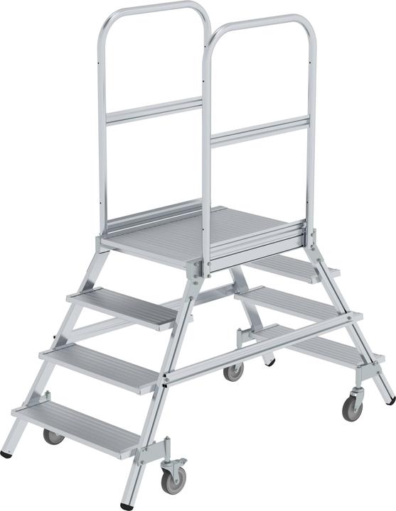 Immagine prodotto Munk Scala a piattaforma con salita su due lati (Scala a pioli, 179 cm)
