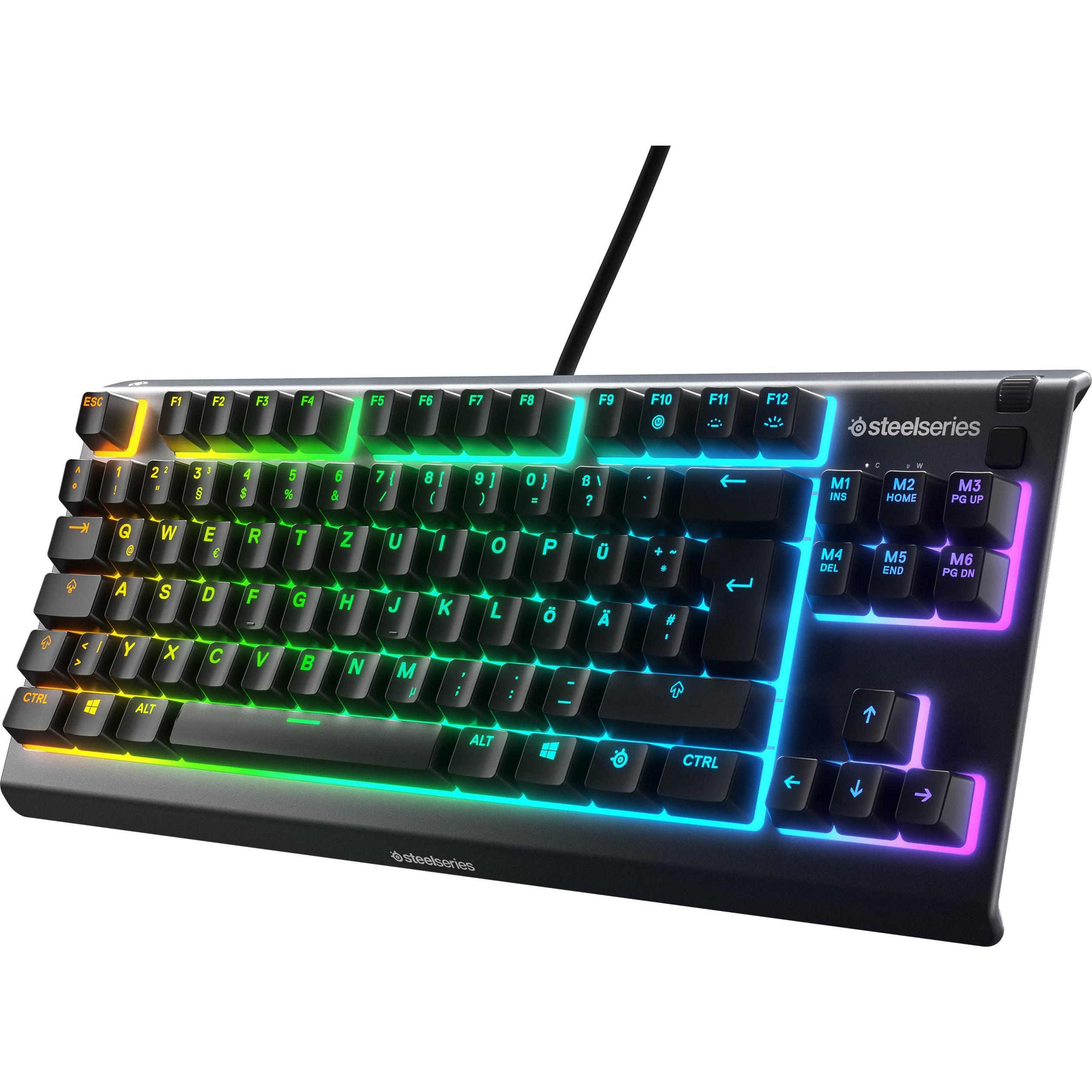 SteelSeries Apex 3 TKL (DE, Kabelgebunden), Tastatur, Schwarz