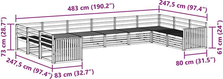 Produktbild vidaXL Outdoor-Sofa