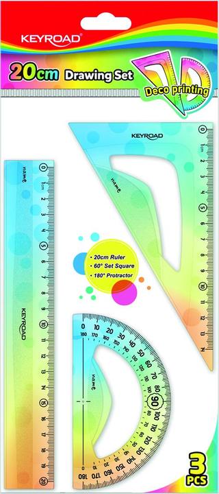 Image du produit Keyroad Set géométrique, pastel, 20 cm, 3 pièces, pendentif, mélange de couleurs (20 cm)