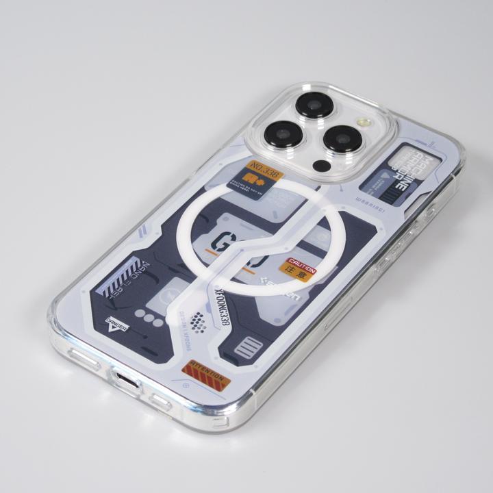Produktbild PhoneLook Hülle Gummi Silikon Machine Armor Type-G20 MagSafe Hellblau (Apple iPhone 15 Pro Max)