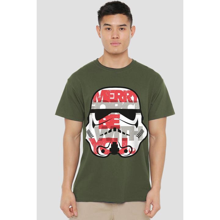 Produktbild Star Wars Merry Force Be With You TShirt weihnachtliches Design (XL)
