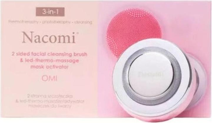 NACOMI Omi Facial Massager & Cleansing Brush 3-in-1 szczoteczka do masażu twarzy Różowa