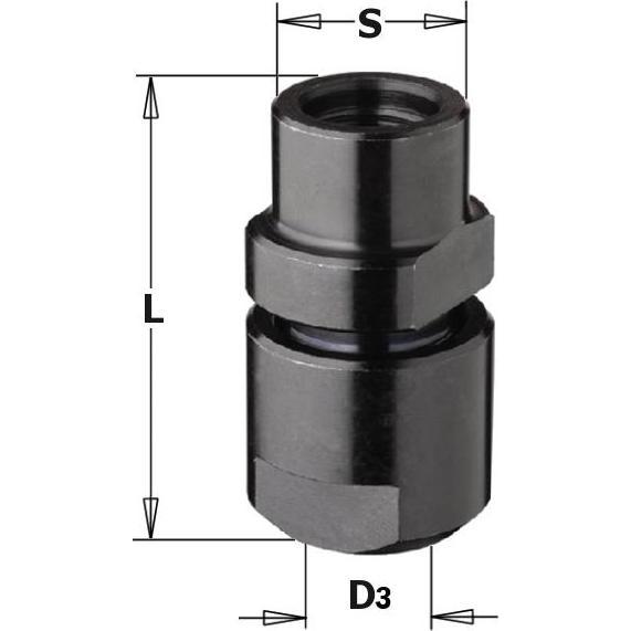CMT, Punte per fresa, 796.000.00 Spindelfräse für Fräsmaschine ØM12x1
